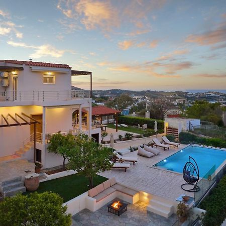 Spacious Villa With Private Eco-Pool And Panoramic Sea View Agia Pelagia Zewnętrze zdjęcie