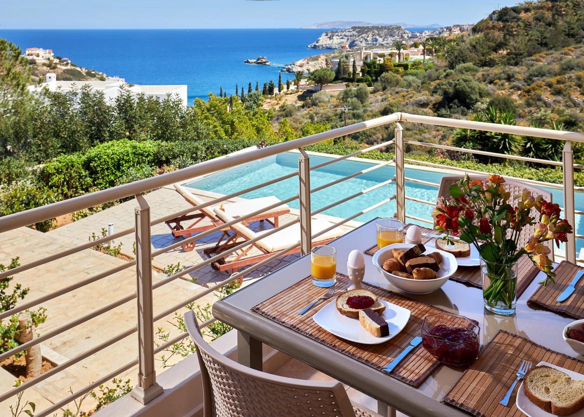 Spacious Villa With Private Eco-Pool And Panoramic Sea View Agia Pelagia Zewnętrze zdjęcie